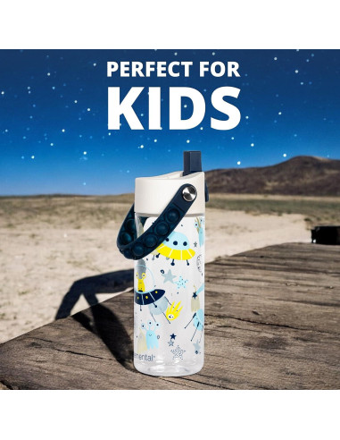 Botella de Agua Tritan Elemental 18oz Niños Asa Pop-it