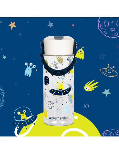 Botella de Agua Tritan Elemental 18oz Niños Asa Pop-it