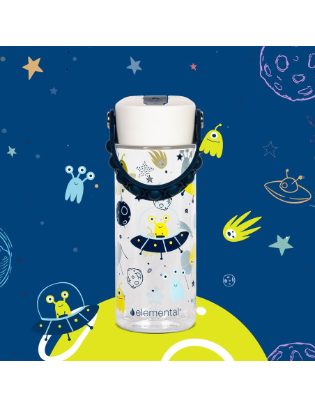 Botella de Agua Tritan Elemental 18oz Niños Asa Pop-it Botella de Agua Tritan Elemental 18oz Niños Asa Pop-it