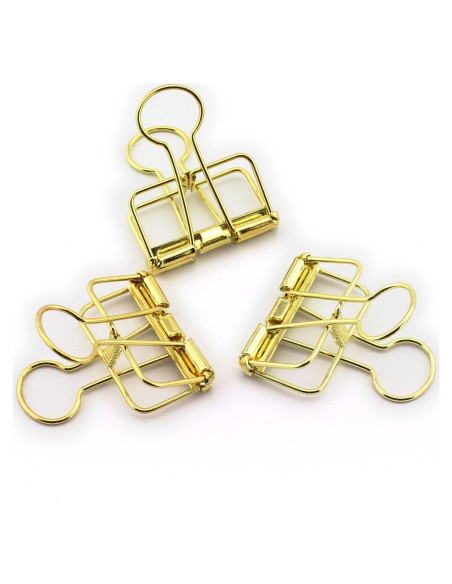 Clips de Metal Medianos NX Garden 12 Piezas Colorido Dorado