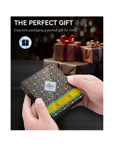 Billetera Slim Teskyer Negra para Hombres con Bloqueo RFID