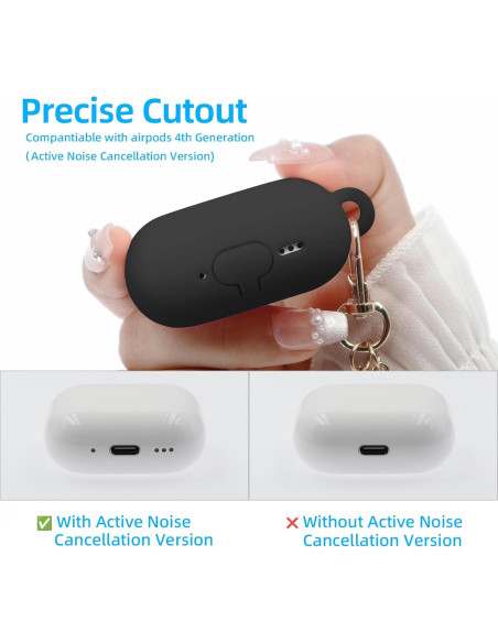 Funda Protectora Silicona CASEFUN para AirPods 4ta Gen 2024