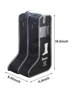 Bolsas de Almacenamiento para Botas Satisfounder 2 Pares Negro 2