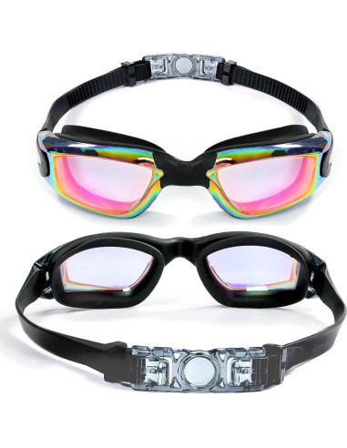 Gafas de Natación Anti-empañante Unisex - Paquete de 2