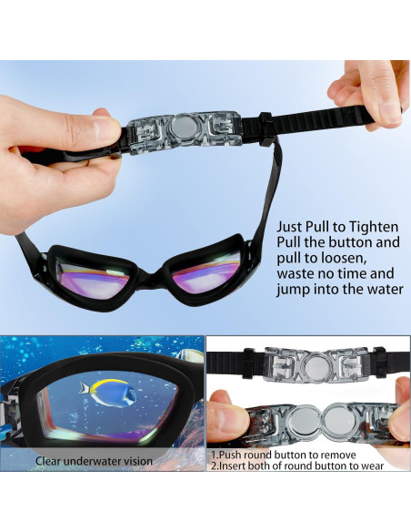 Gafas de Natación Anti-empañante Unisex - Paquete de 2
