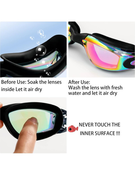 Gafas de Natación Anti-empañante Unisex - Paquete de 2