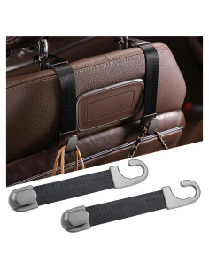 Ganchos para Reposacabezas de Coche Sandfren - 2 Piezas Negro