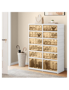 Caja de Almacenamiento de Zapatos YITAHOME 6 Niveles 24 Pares