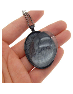 Kit de 10 Sets de Charms Bezel Ovalados Julie Wang Negro 40x30mm 2