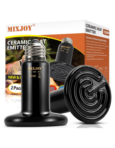 MIXJOY Lámpara de Calor Cerámica 100W para Reptiles E26