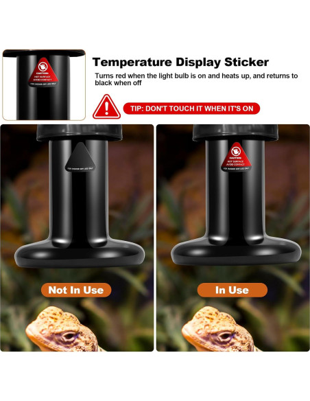 MIXJOY Lámpara de Calor Cerámica 100W para Reptiles E26