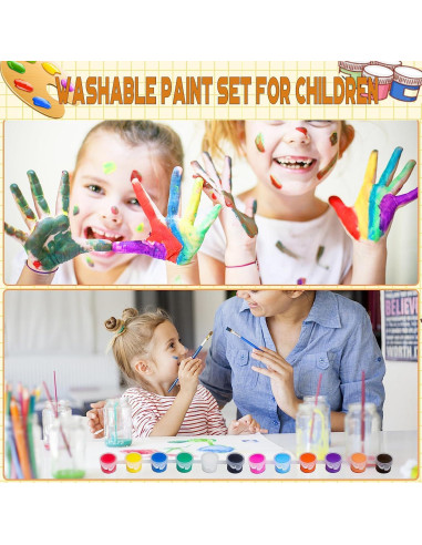 Set de Pintura Acrílica DUA MAIGA 145 Piezas 12 Colores Lavable