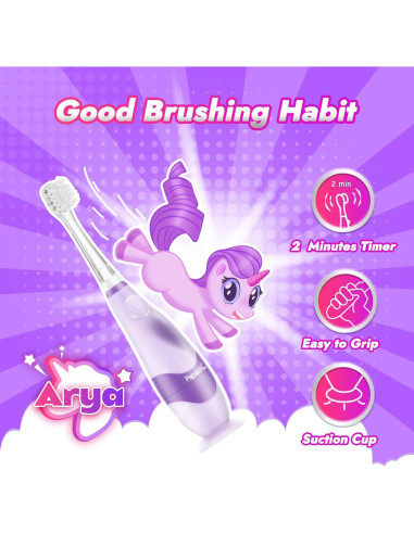 Cepillo de Dientes Eléctrico Papablic Arya para Niños 1-3 Años
