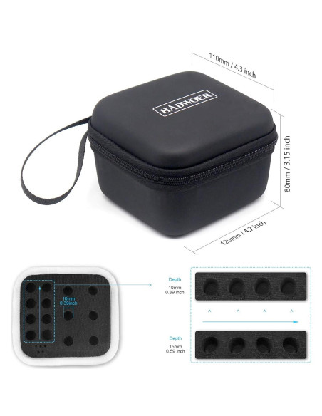 Organizador Portátil Hadwoer para Cuchillas Cricut - Funda Negra