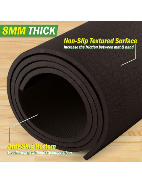 Alfombrilla de Yoga Grande Wakeman 1.83m x 1.22m Antideslizante