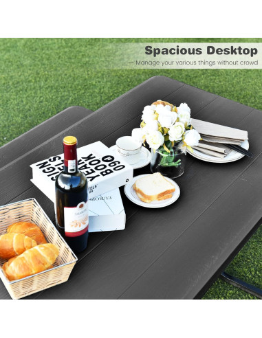 Mesa de Picnic MEDIMALL con Banco, Resistente al Clima