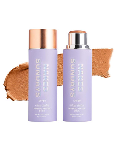 Bálsamo Brillante Mineral Naked Sundays SPF 50 - Rubor Multifuncional 8g Bronce