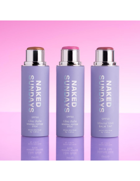 Bálsamo Brillante Mineral Naked Sundays SPF 50 - Rubor Multifuncional 8g Bronce