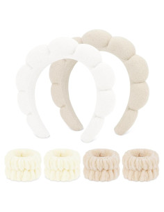 Juego de Toallas de Spa WHAVEL 6PCS - Diadema y Muñequera