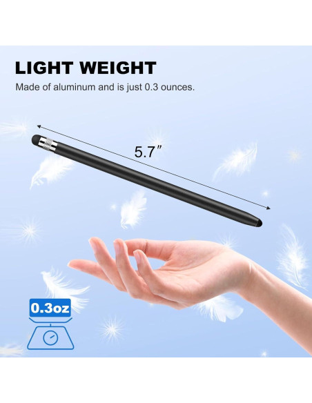 4 Bolígrafos Stylus 2-en-1 Woycey para Pantallas Táctiles