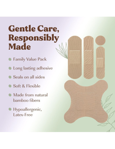 Vendajes de Tela de Bambú FEBU - Ecológicos y Biodegradables - 200 Unidades