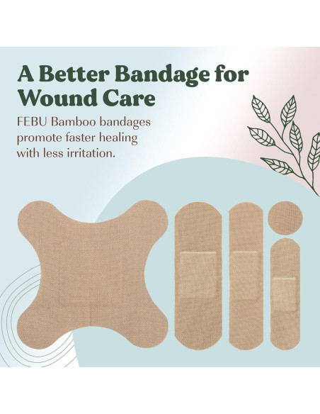 Vendajes de Tela de Bambú FEBU - Ecológicos y Biodegradables - 200 Unidades