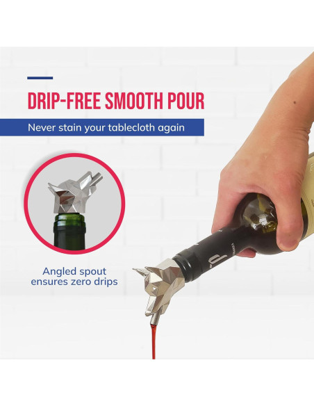 Vertedor de Vino TenTen Labs - Acero Inoxidable - Sin Goteos