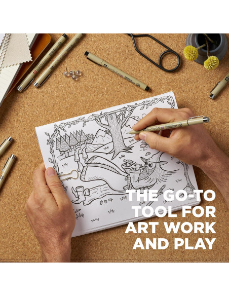 Plumas Pigma Micron Sakura - 8 Tintas Negras Archival