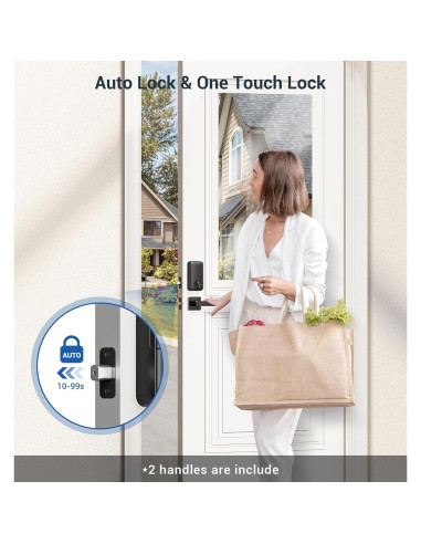 Cerradura de Puerta Biométrica Veise KS02D con Teclado y Manija