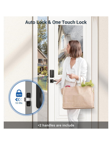 Cerradura de Puerta Biométrica Veise KS02D con Teclado y Manija