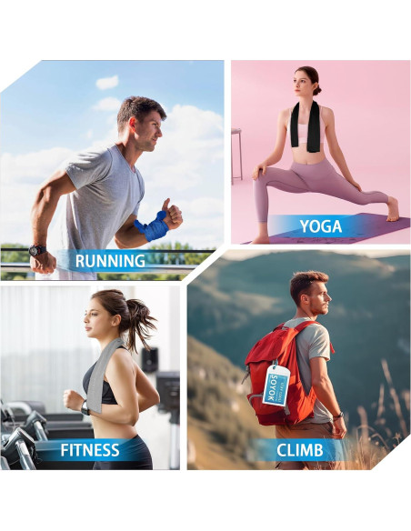 4 Toallas Enfriadoras SOYOK Microfibra 101.6x30.5 cm Multicolor