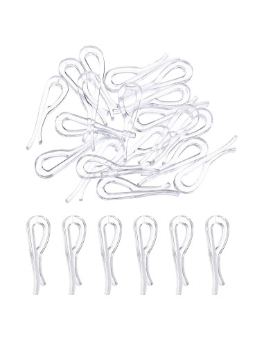 30 Clips Cocodrilo Plástico uxcell 3.76cm Transparente