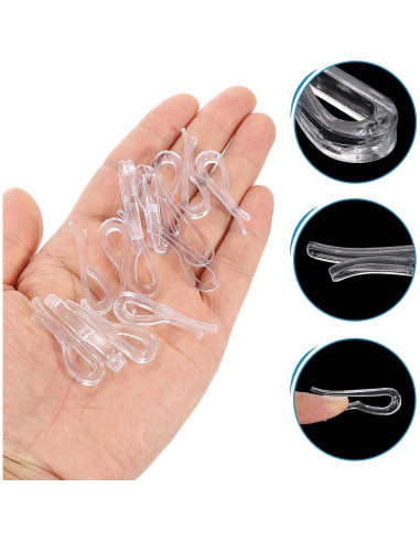 30 Clips Cocodrilo Plástico uxcell 3.76cm Transparente