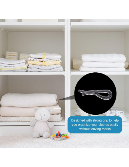 30 Clips Cocodrilo Plástico uxcell 3.76cm Transparente