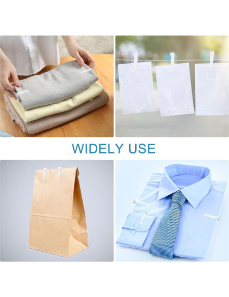 30 Clips Cocodrilo Plástico uxcell 3.76cm Transparente