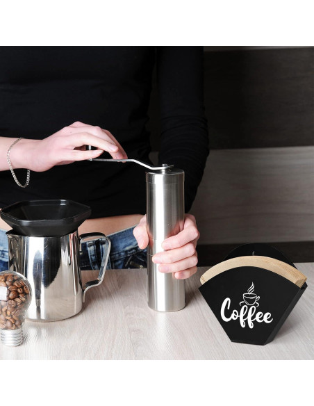 Soporte para Filtros de Café Montado en Pared Yalikop Negro