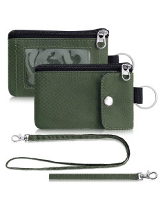 Billetera Minimalista Artpaxy Verde Militar con Bloqueo RFID