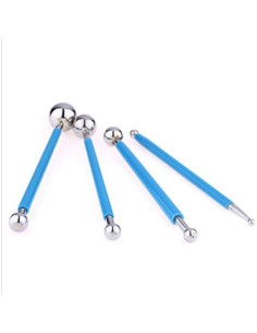 Juego de 4 Herramientas de Modelado de Flores Groupcow - Acero Inoxidable 2