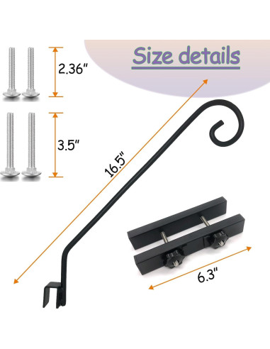 Gancho de Deck NEECONG para Colgar Cestas y Macetas - 15 lbs