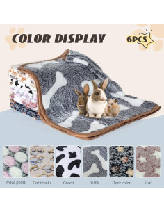 6 Mantitas Absorbentes Lavables para Cobayas 40x60 cm 2