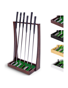 Soporte de Putter de Golf GoSports - Madera Premium - 6 Palos