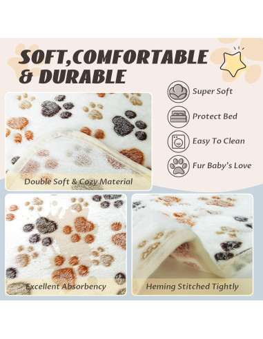 6 Mantitas Absorbentes Lavables para Cobayas 40x60 cm