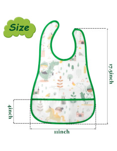 Set de 5 Baberos Impermeables R HORSE para Bebés 6-24 Meses 2