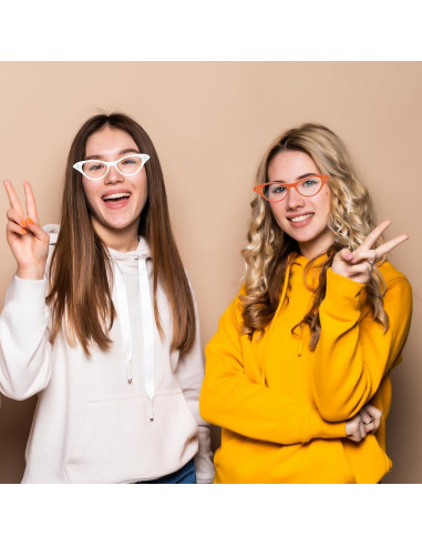 Gafas de Ojo de Gato Vintage Fumwase 4PCS para Mujeres