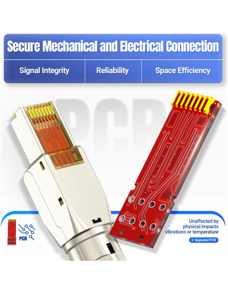 Conector RJ45 AMPCOM STP CAT6 sin herramientas - Paquete de 6