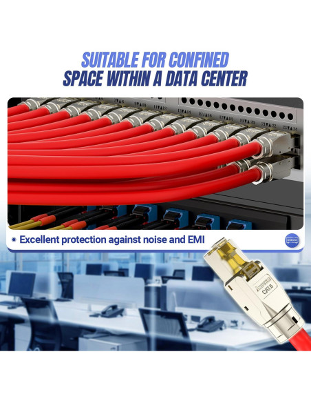 Conector RJ45 AMPCOM STP CAT6 sin herramientas - Paquete de 6