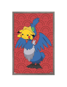 Póster enmarcado Trends Pokémon Pikachu y Cramorant 57x37 cm