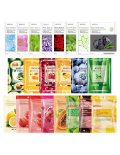 Conjunto de 22 Mascarillas Faciales Hidratantes WENJLYJ