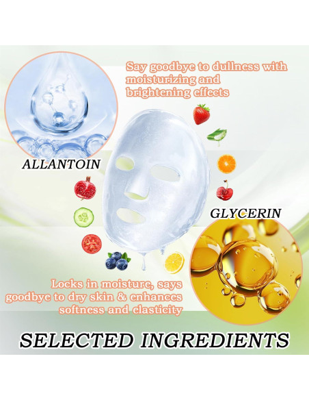 Conjunto de 22 Mascarillas Faciales Hidratantes WENJLYJ