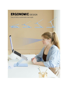 Soporte para Laptop ToBeoneer Ajustable Plegable 39.6 cm Azul 2